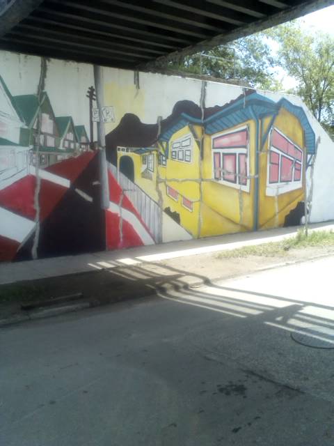 A photo of our mural